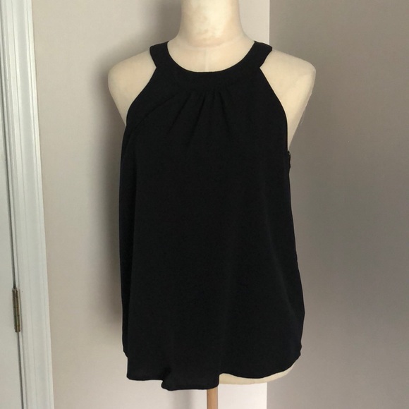 Nine Bird Tops - Nine Bird Black Sleeveless Blouse Medium